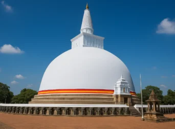 Ruwanwelisaya Stupa in Anuradhapura im Sri Lanka Urlaub